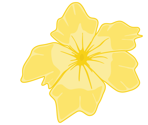 Endometriosföreningens logga - gul blomma