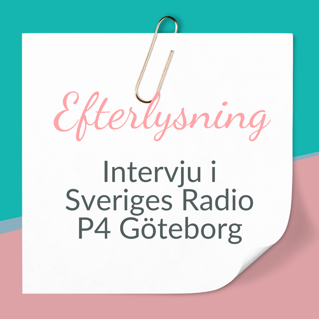 Efterlysning Intervju i Sveriges Radio P4 Göteborg